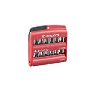 FACOM - 28-Piece Screwing Bit Set - E.120PB - Box with Flat, PH, PZ Torx and Six-Point Bits - PA66 Polyamide - High Strength - Case - Hand Tools