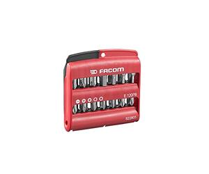 FACOM - 28-Piece Screwing Bit Set - E.120PB - Box with Flat, PH, PZ Torx and Six-Point Bits - PA66 Polyamide - High Strength - Case - Hand Tools