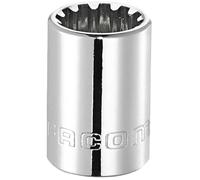 Facom 3/8" Drive Chrome Thin Wall Spline Socket 3/8" M14 27mm
