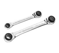 FACOM 4-in-1 Ratcheting Wrench Set, 2 pcs, 8-19 mm, 72T Reversible, 64C.J2PB
