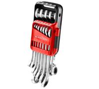 FACOM 467B.JP12 Metric Ratchet Combination Spanner Set on Portable Case, Silver, Set of 12 Pieces