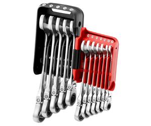 Facom 467BF.JP12 12 Piece Flexi Head Anti-Slip Ratchet Combination Spanner Set