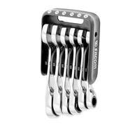 Facom 467BS.JP6 6pce Metric 8-14mm Stubby Anti-Slip Ratchet Spanner Set