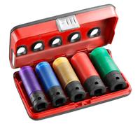 Facom 5 Piece 1/2" Drive Alloy Wheel Socket Set Metric 1/2"