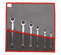 Facom 64.JE6T 6 Piece Metric Low Profile Ratchet Ring Spanner Wrench Set 8-19mm