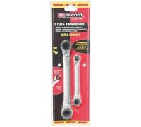 Facom 64C.J2PB 2-Piece Straight Ratchet Ring Wrenches