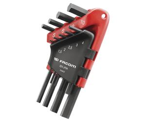 Facom 82H.JP9A Standard 9 Piece Hexagon Key Set 1.5 - 10mm In Clip