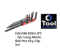 Facom 83SH.JP7 Long Reach Ball End 7 Piece Hexagon Key Set 1.5-6mm In Clip