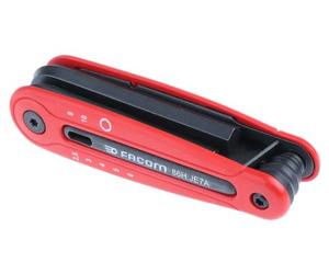 FACOM 86H.JE7A Series 86H Hexagon Keys On Sleeve, 2.5-3.0-4.0-5.0-6.0-8.0-10.0 mm Size