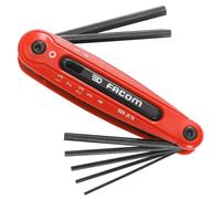 FACOM 86H.JE7B Series 86H Hexagon Keys On Sleeve, 1.5-2.0-2.5-3.0-4.0-5.0-6.0 mm Size