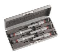 Facom Screwdriver Set AEF.J2 Micro-Tech 5-Piece Precision Slotted, Interchangeable Blades