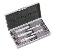 Facom AEF.J2 Micro Tech 5 Piece Precision Slotted Screwdriver Set