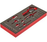 Facom - Assortment of 46 Tools on Foam Tray - MODM.RL161-36 - 1 Ratchet, 10 sockets, 2 Extensions, 1 Gimbal, 1 Sliding Handle, 1 Screwdriver Handle, 1 bit Holder Socket, 20 bits