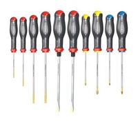 Facom AT.J10 Protwist 10 Piece Slotted, Phillips and Pozi Screwdriver Set