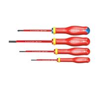 Facom AT4VE 4 Piece Protwist 1000V VDE Insulated Screwdriver Set Slotted & Pozi
