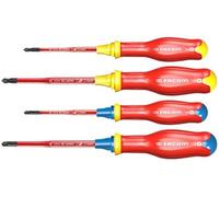 Facom ATB.J4TVE - Set of 4 PROTWIST Slim Borneo Screwdrivers Insulated 1000V for Mixed Imprints