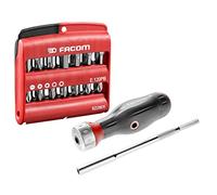 FACOM ATCL.2A2PB Protwist 3-in-1 Screwdriver Set and Mixed Set of 28 Bits - Ergonomic Dual-Material Handle - 45 Teeth Ratchet