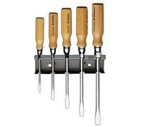 Facom 5 Piece Wooden Handle Slotted Screwdriver Set