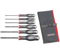 FACOM ATWSH.JT6 Set of 6 Protwist® Screwdrivers, 6 Pointed Sides with Ball Head