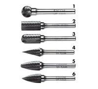 FACOM Carbide Mill, Cylindrical No. 2, Diameter 6 mm Length 18 mm, Pack of 1, VFA.602