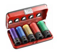 Facom 5 Piece 1/2" Drive Alloy Wheel Socket Set Metric 1/2"