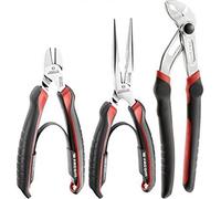 Facom CPE.A3 Tweezers Set with Multi-socket Pliers, Diagonal Cutter and Round Nose Pliers