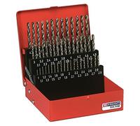 FACOM Drill Bit Set, Pointed Angle 118 Diameter 1 mm - 5.9 mm, 50 Pieces, 1 Piece, 222A.TJ50