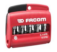 FACOM E.114Pb Mixed Set of 10 Torx Plus Tamper Bits 1/4 - Series 1-23 mm + Bit Holder