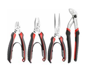 FACOM FAC30951 Set of 4 Multi-Grip Pliers with Locking Cutters with Half Round Nozzles and Universal CPE.A1PB