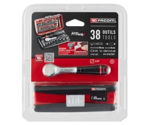 Facom FAC31215 HP Ratchet Set+1/4 6-Sided Sockets R.181NANOPB