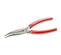Facom Half Round Short Nose Pliers with Carved PVC Handle, Polyvinyl Chloride, Red, 200 mm