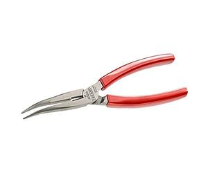 Facom Half Round Short Nose Pliers with Carved PVC Handle, Polyvinyl Chloride, Red, 200 mm
