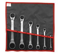 Facom 65.JU6T Reversible Ratcheting Ring Spanner Set 1/4-15/16" AF