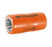 FACOM J.10Avse Series J.Avse Vse Series Insulated 3/8" Socket, 12-Point, 1.000V, 18 mm Diameter, 43 mm Length