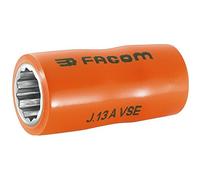 FACOM J.13Avse Series J.Avse Vse Series Insulated 3/8" Socket, 12-Point, 1.000V, 22 mm Diameter, 46 mm Length