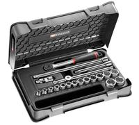 Facom j.161-3p6 Metric 6-Point Socket Set, 3/8, Black, Set of 20 Pieces