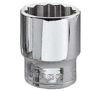 Facom J.19 Bi-Hex Socket, 3/8" Square Drive, 19mm