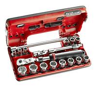 Facom 18-Piece Metric Hex Socket Set – 3/8" Drive – Detection Box