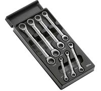 FACOM MOD.64J7 MOD.64 Metric Straight Ratchet Ring Wrench Set in Heat Formed Tray