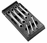 FACOM MOD.64J7 MOD.64 Metric Straight Ratchet Ring Wrench Set in Heat Formed Tray