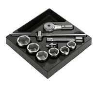 Facom MOD.K1 10 Piece 3/4" Drive Hexagon Socket Set 3/4"