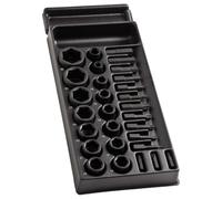 Facom 29 Piece 1/2" Drive Hexagon Impact Socket and Screwdriver Bit Set in Module Tray 1/2"