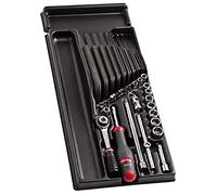 FACOM MOD.R161-26 Module 6-Sided Sockets for Male Wrench/Bits, Multi-Coloured, 1/4-Inch