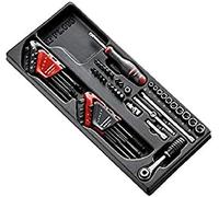FACOM MOD.R161-46 6-Point Socket Set Male Wrench/End Caps, Multi-Colour, 1/4 Inch Set of 52 Pieces