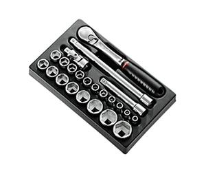 Facom MOD.SL161-36 1/2" Metric 6-Point Sockets Module, 188 mm Length Multicolored MOD.SL161-36