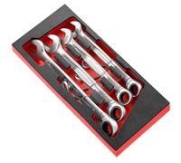 Facom MODM.467J4SLS 4 Piece SLS Ratchet Combination Spanner Set in Module Tray