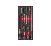 Facom MODM.AT4 9 Piece Protwist Slotted Screwdriver Foam Module Set