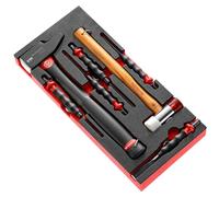 Facom MODM.MI1SLS 9 Piece Hammer Chisel and Punch Set in Foam Module