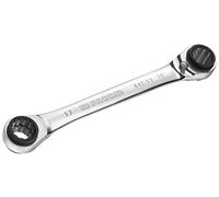 FACOM - Multi-Aperture Straight Ratchet Polygonal Wrench - 64C.S2-4 Metric Dimensions - Multi-Purpose Tool - Compact and Reversible Lever Ratchet Mechanism - 5° Return Angle