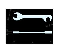 Facom Miniature Open End Offset Spanner Imperial 9/16"